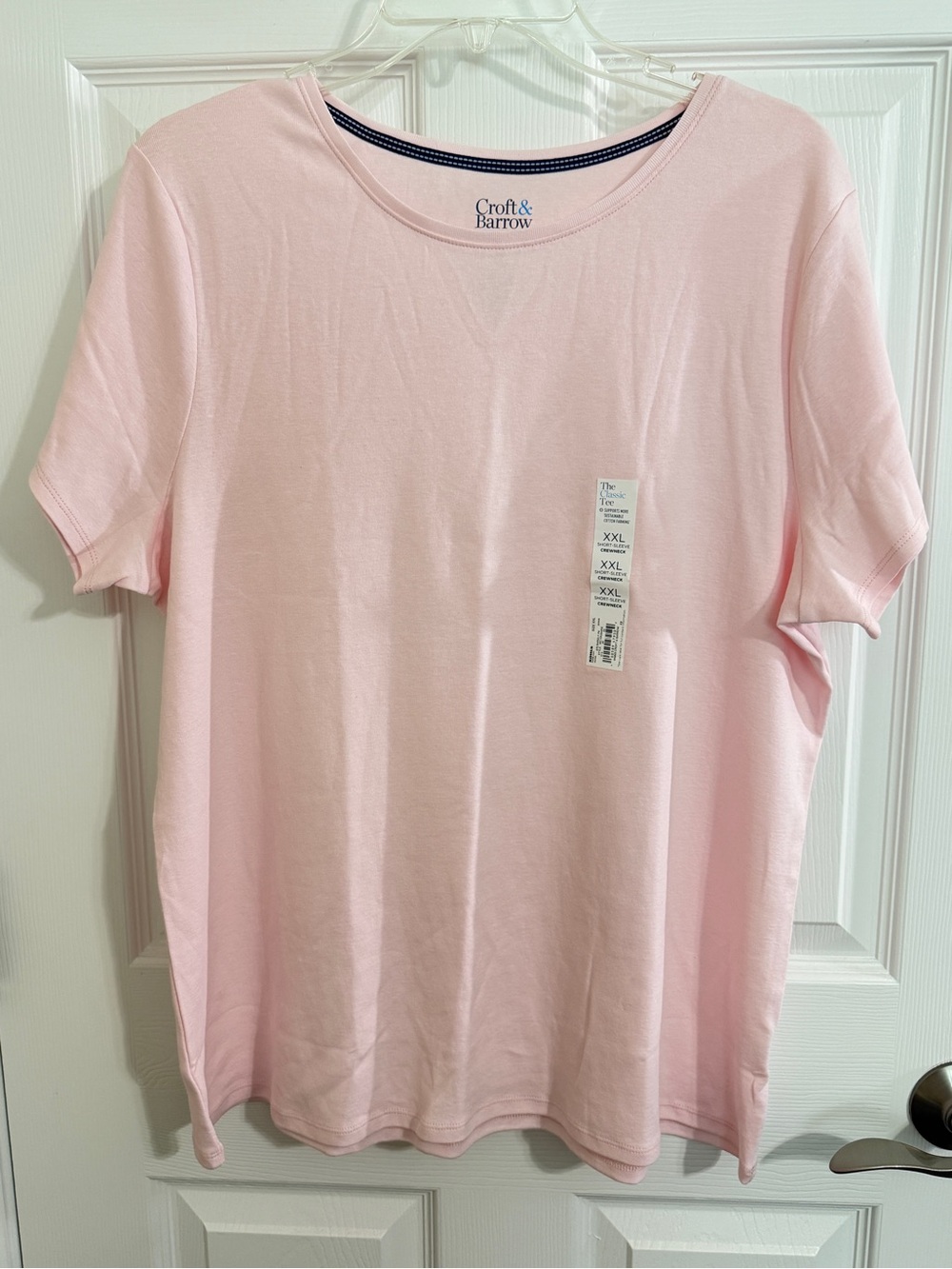 Croft & Barrow Women’s The Classic Tee Crew Neck Pink size XXL